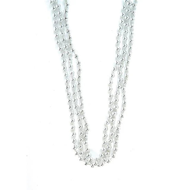 COLLAR PELOTAS PLATEADAS X6U