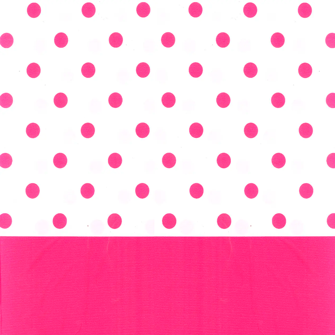 MANTEL PLASTICO PUNTOS FUCSIA 137X174CM X1U