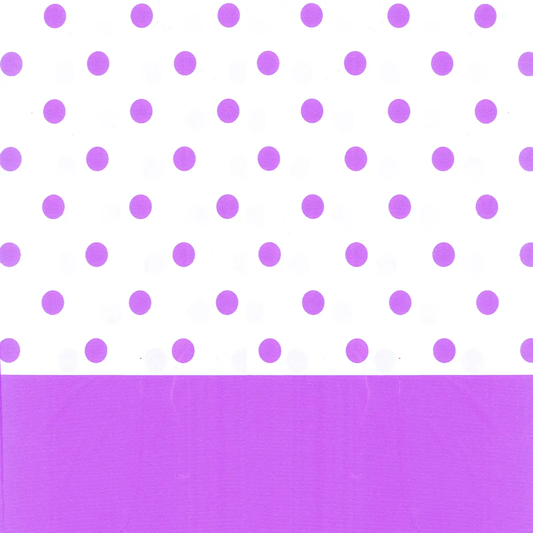 MANTEL PLASTICO PUNTOS MORADO 137X174CM X1U