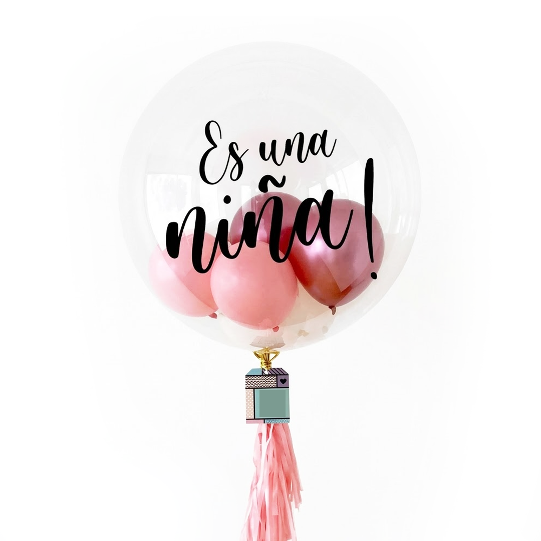 GLOBO TRANSPARENTE ES UNA NIÑA X1U
