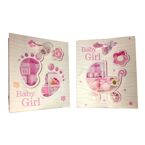 BOLSA REGALO BABY GIRL GLITTER GRANDE KIRAKIRA