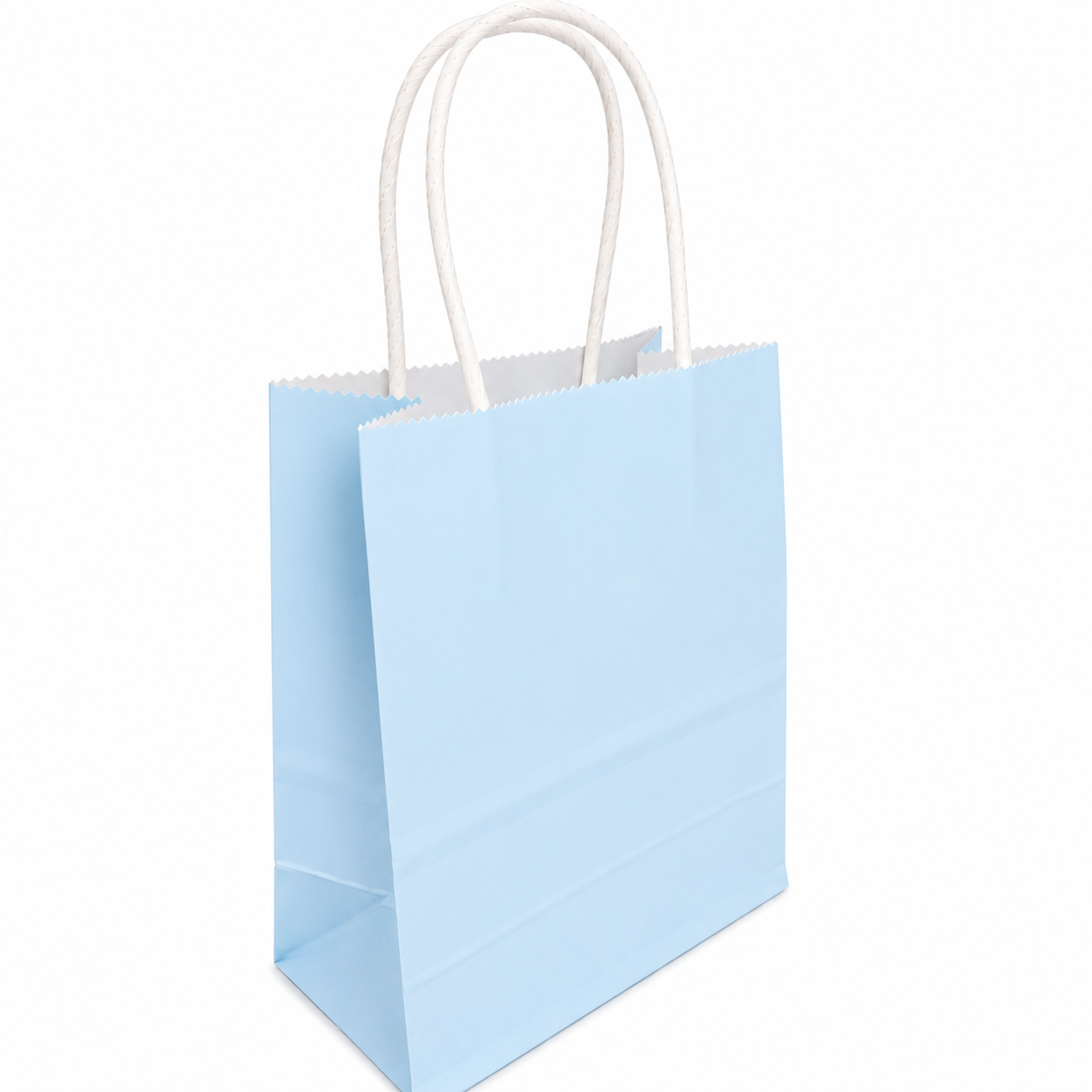 BOLSA REGALO KRAFT CELESTE PASTEL 15X21X8 X1 UNI