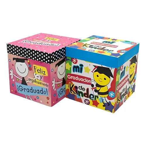 CAJA PLEGABLE GRANDE GRADUACION KINDER 22X22 X1U
