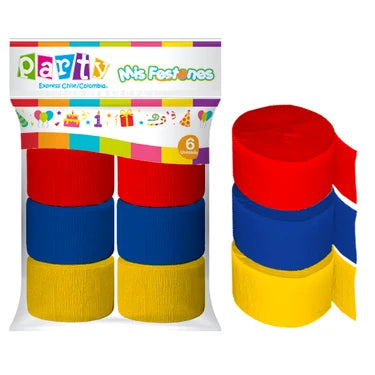FESTONES ROJO/AZUL/AMARILLO X1U