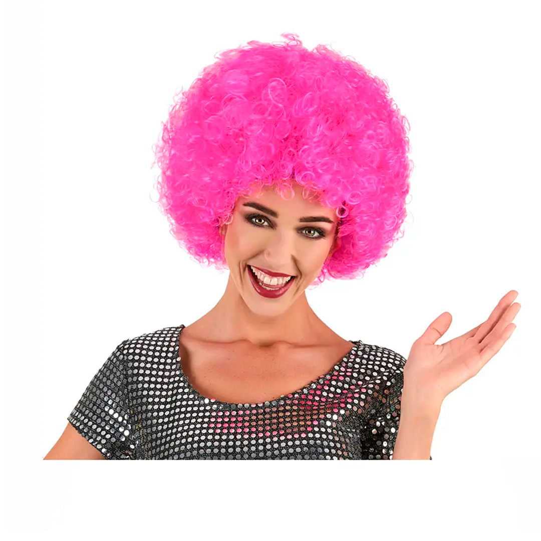 PELUCA AFRO 130gr FLUOR ROSA