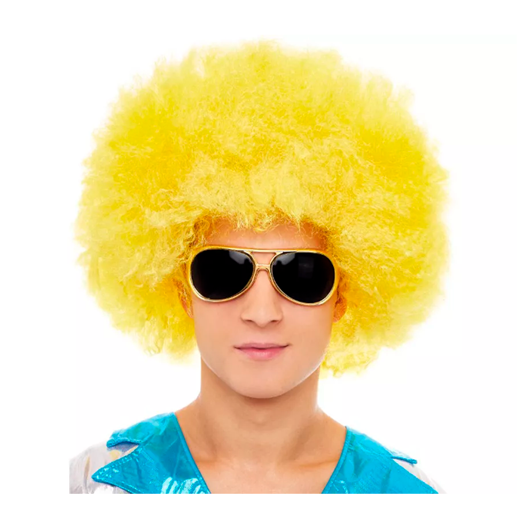 PELUCA AFRO 130gr FLUOR AMARILLO