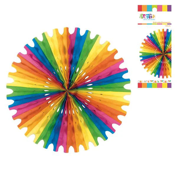 GUIRNALDA ESCARAPELA MULTICOLOR 30CM X1U