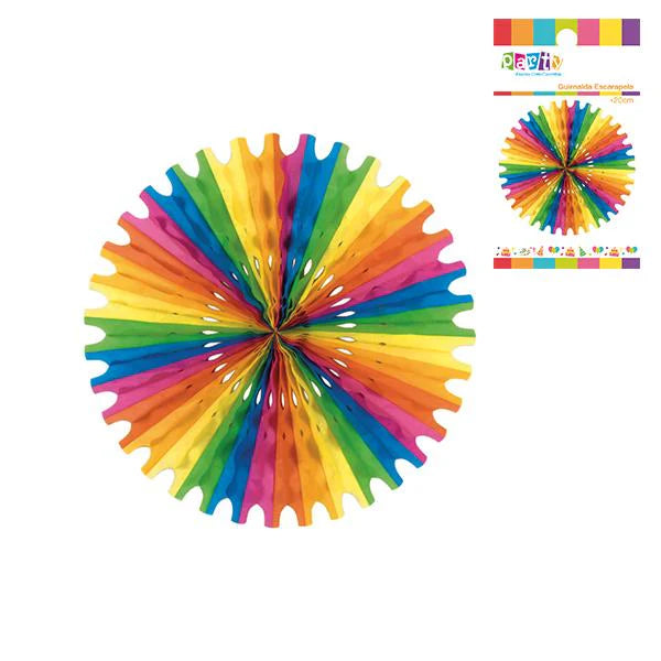 GUIRNALDA ESCARAPELA MULTICOLOR 20CM X1U