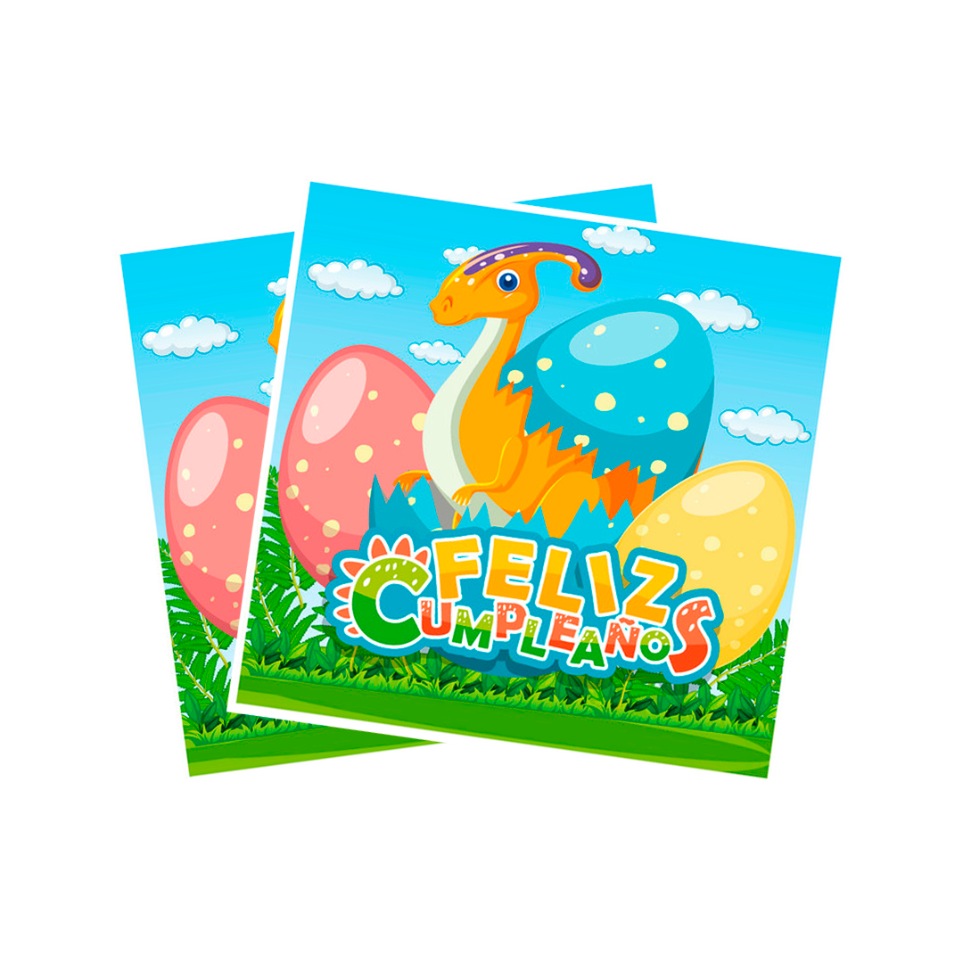 SERVILLETAS DINO PARTY X12