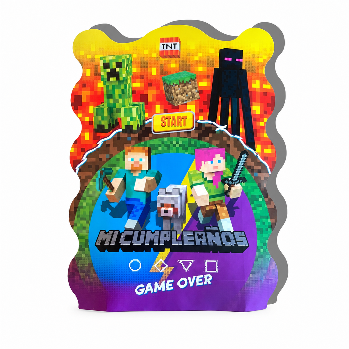 PIÑATA PLANA MINECRAFT X1U