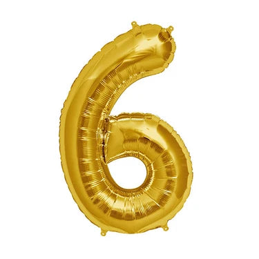 GLOBO N°6 DORADO 16" X1U