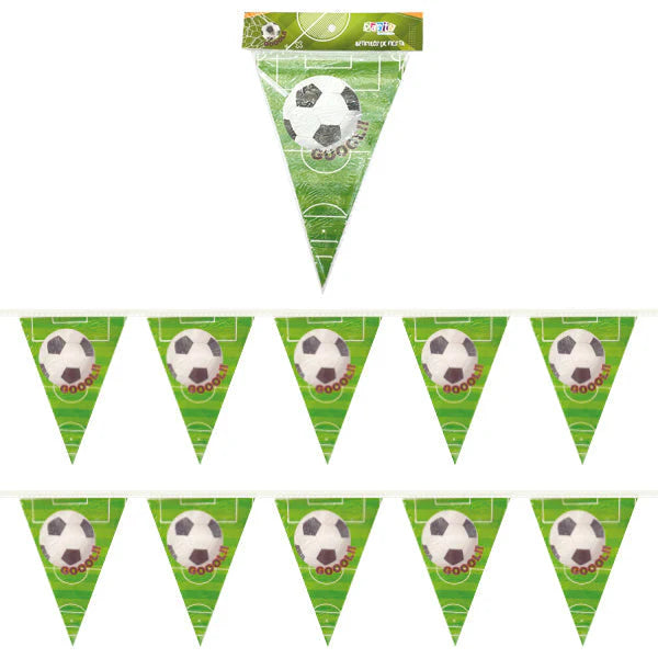 BANDERIN TRIANGULAR FUTBOL X1U