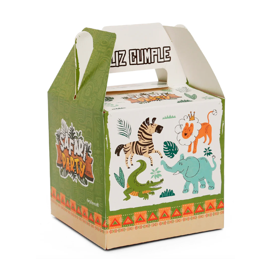 CAJITA PARA DULCES SAFARI PARTY - 6 pcs box