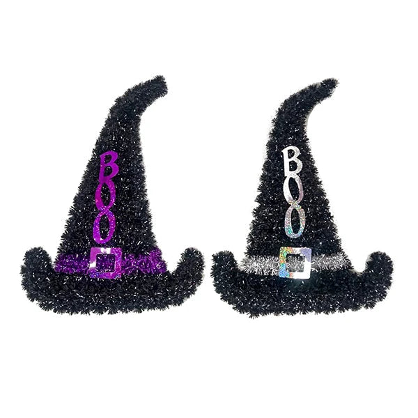 DEC. HALLOWEEN TINSEL SOMBRERO 40X30 CMS