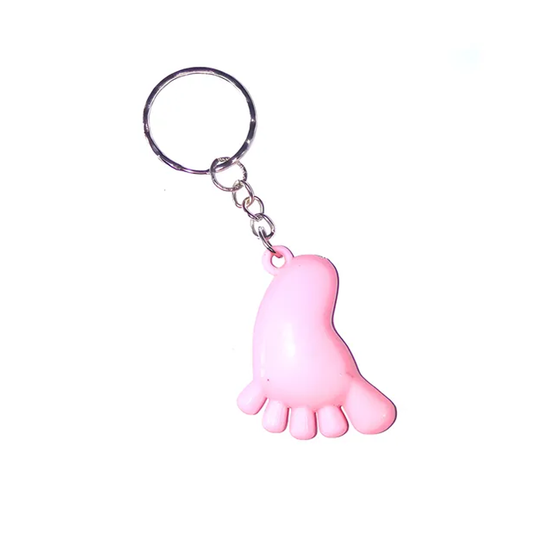 LLAVERO PATITA ROSA X12U