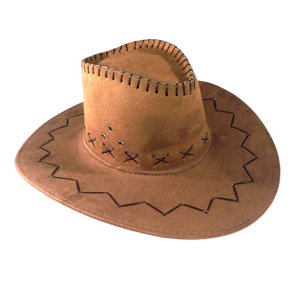 SOMBRERO VAQUERO CAFE CLARO ADULTO X1U