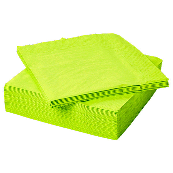 SERVILLETAS COLOR VERDE CLARO 33X33CM X20U