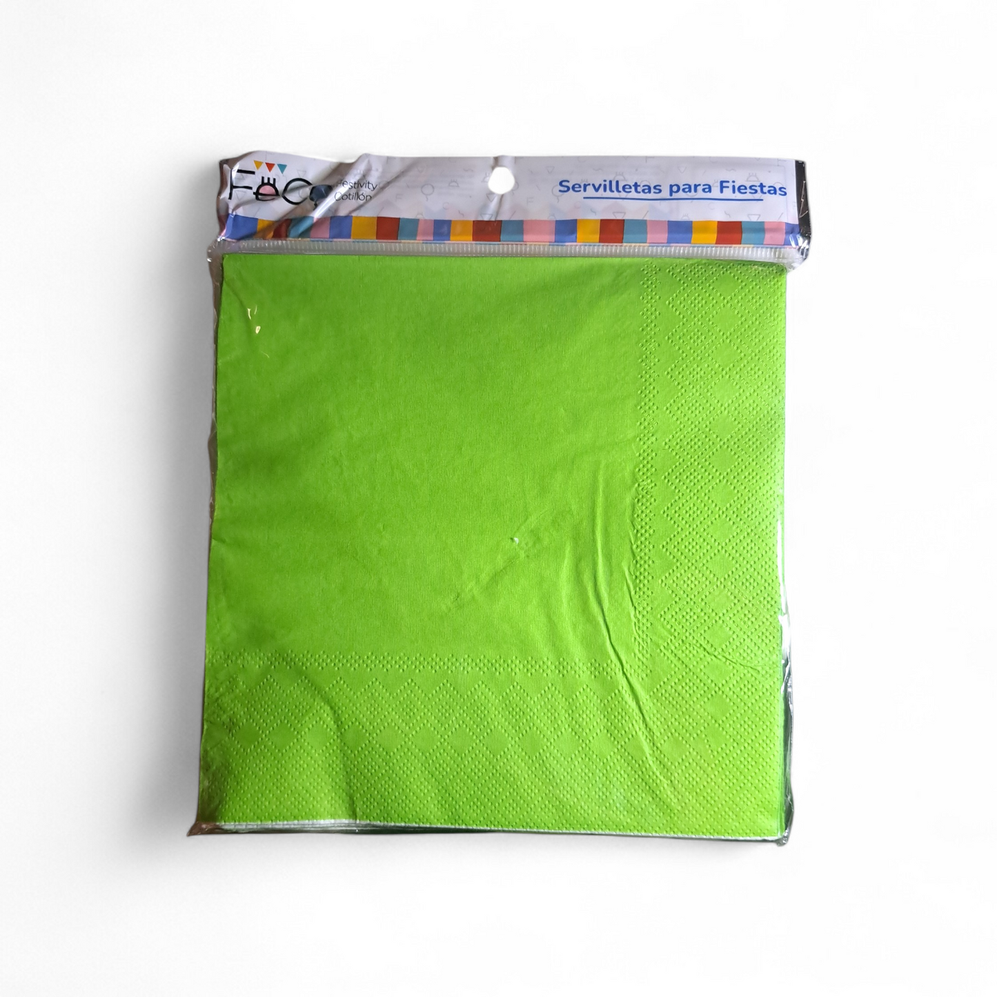SERVILLETAS COLOR VERDE CLARO 33X33CM X20U