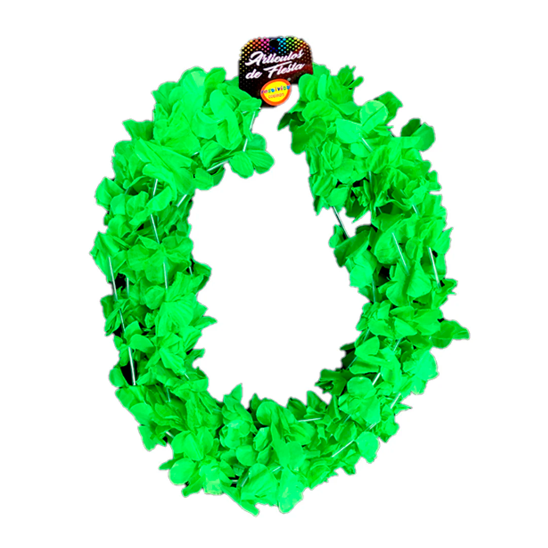 COLLAR FLOR FLUOR VERDE X6