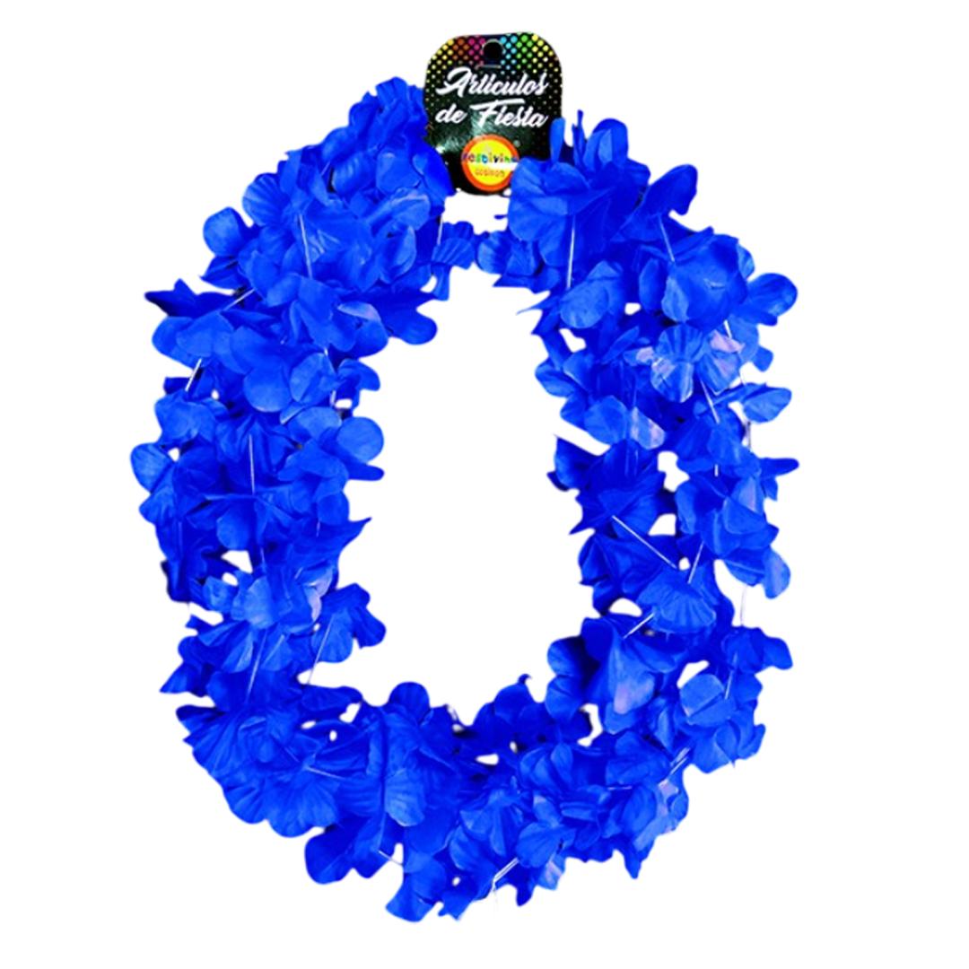 COLLAR FLOR FLUOR AZUL X6U