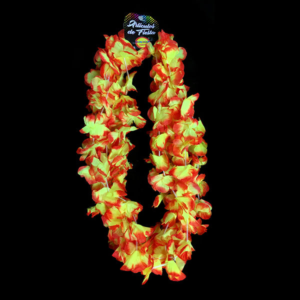 COLLAR FLOR NARANJO/AMARILLO X 6