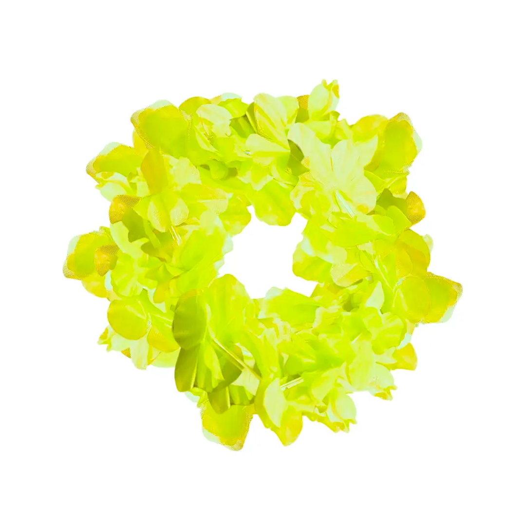 CINTILLO ELASTICADO FLOR FLUOR AMARILLO X6