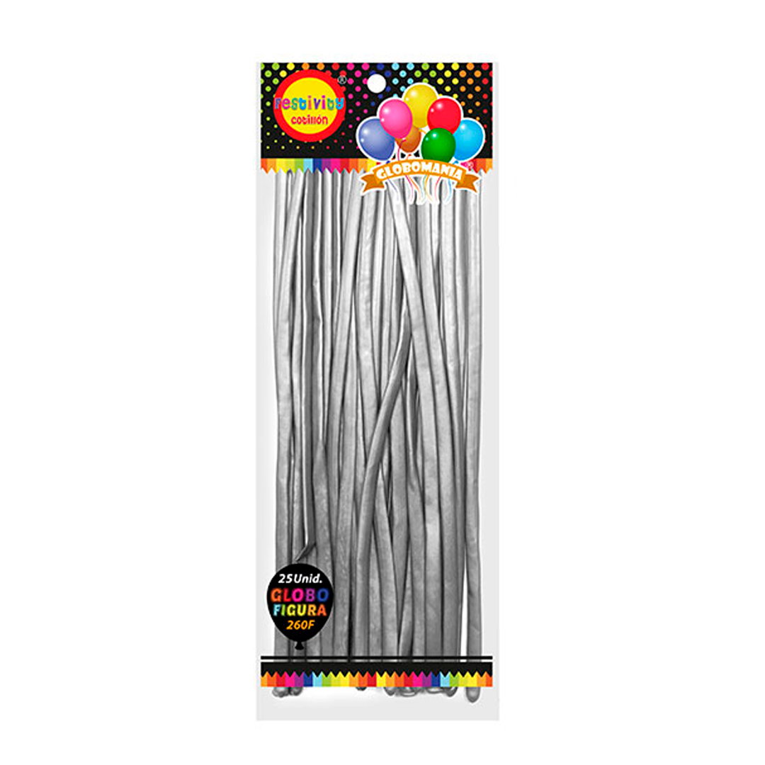 GLOBO FIGURA CHROME PLATEADO X25U