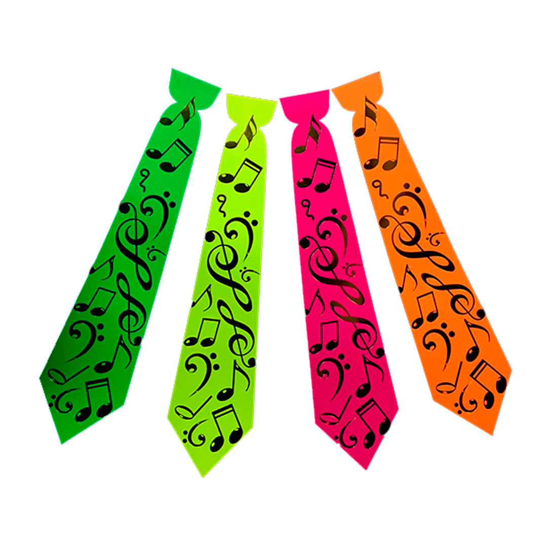 CORBATA FLUOR CARTON MUSICA X6