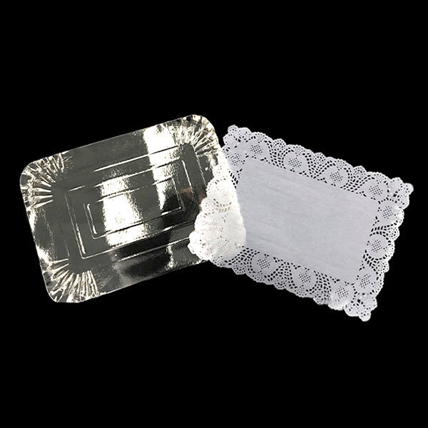 BANDEJA RECTANGULAR BLONDA 29X39CM PLATEADO X1U