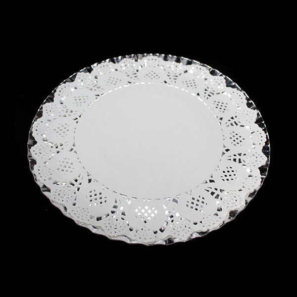 BANDEJA REDONDA BLONDA 30CM PLATEADO X1U