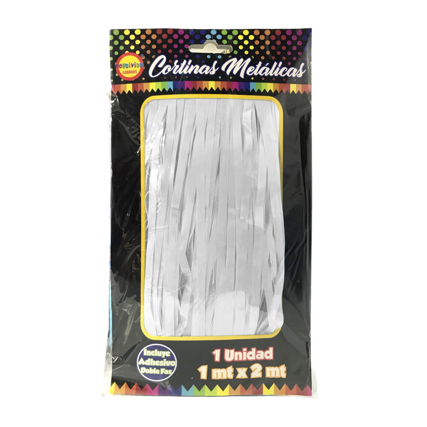 CORTINA PASTEL BLANCO 1X2M X1U