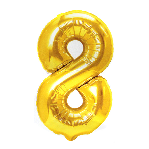 GLOBO 32" N°8 DORADO