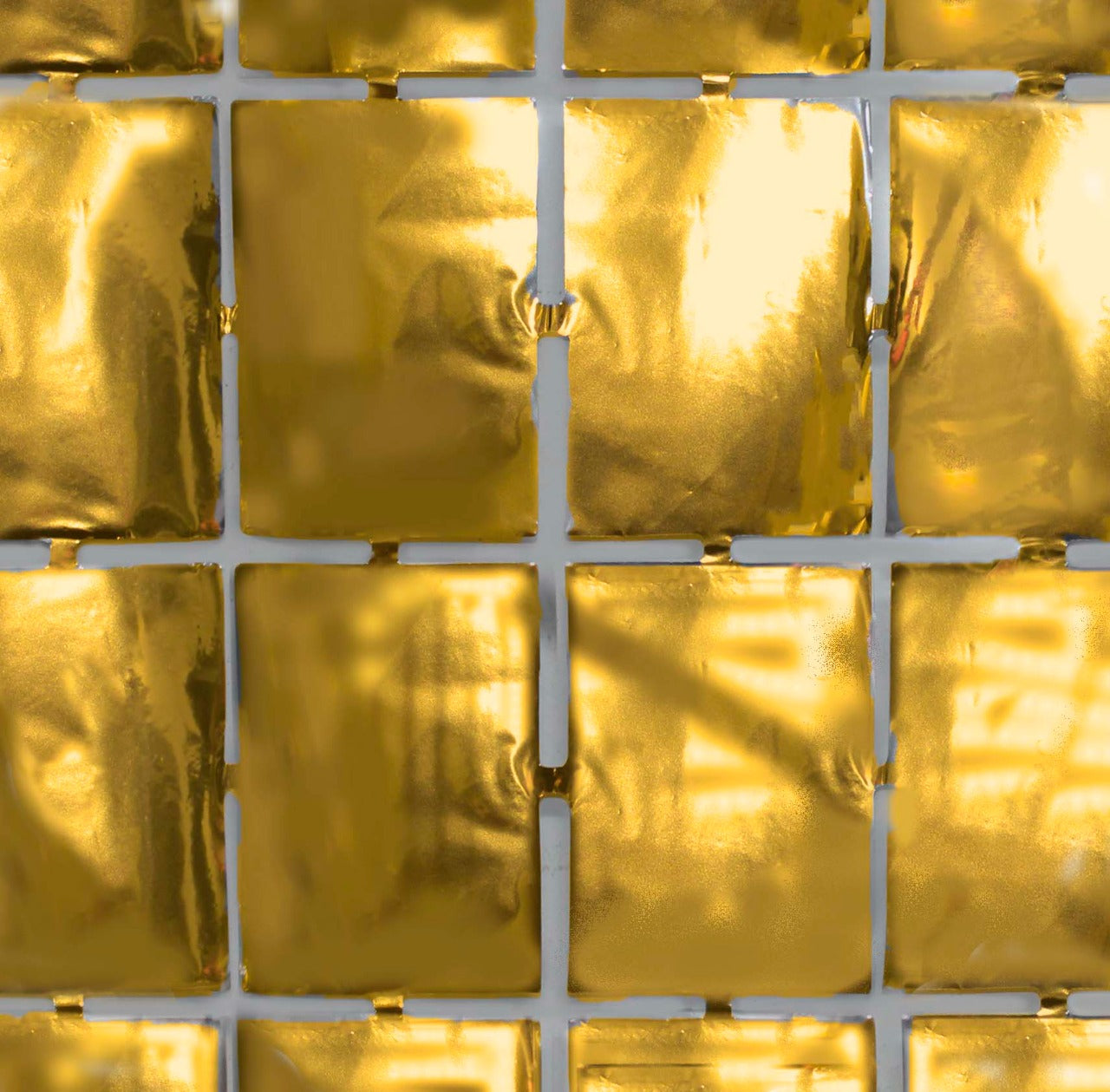 CORTINA METALICA CUADRITOS DORADO 1X2M X1U