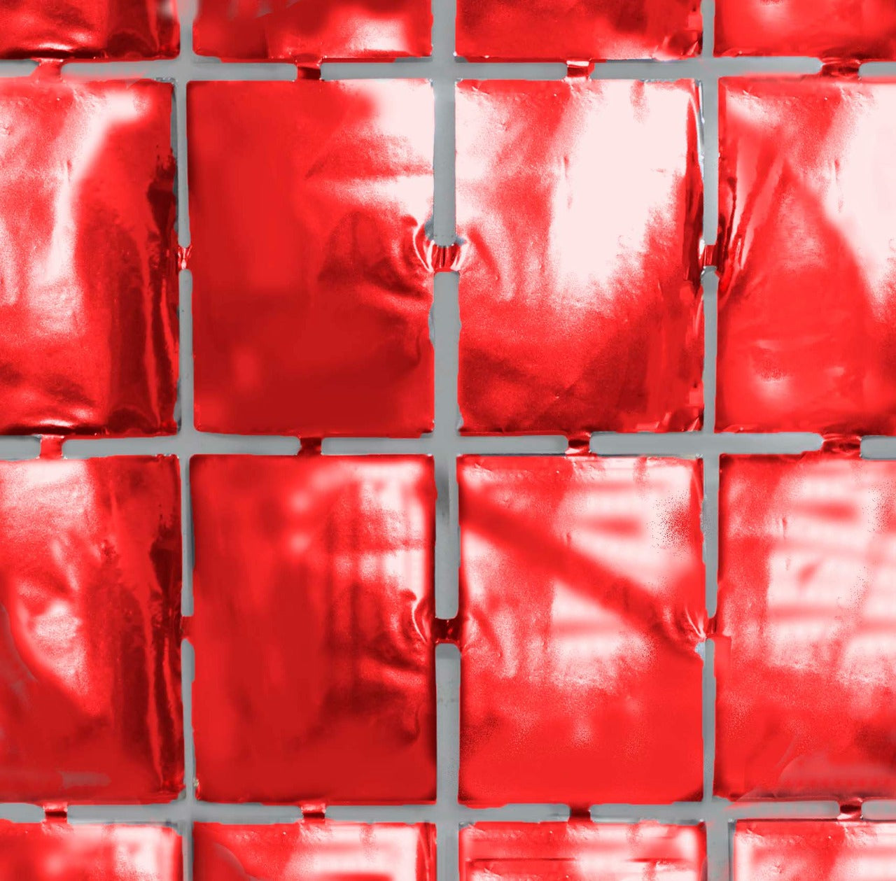 CORTINA METALICA CUADRITOS ROJO 1X2M X1U
