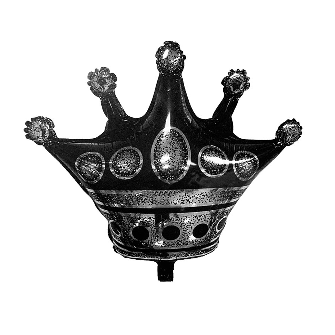 GLOBO METALICO CORONA NEGRO 76X75 CM X1U