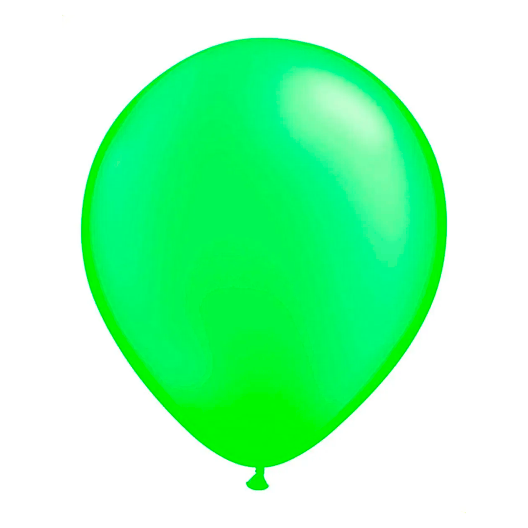 GLOBO 10 FLUOR VERDE X25 UNI