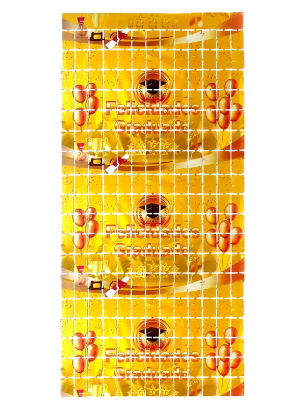 ADORNO MURAL METALICO GRADUACION DORADO 2X1 X1U