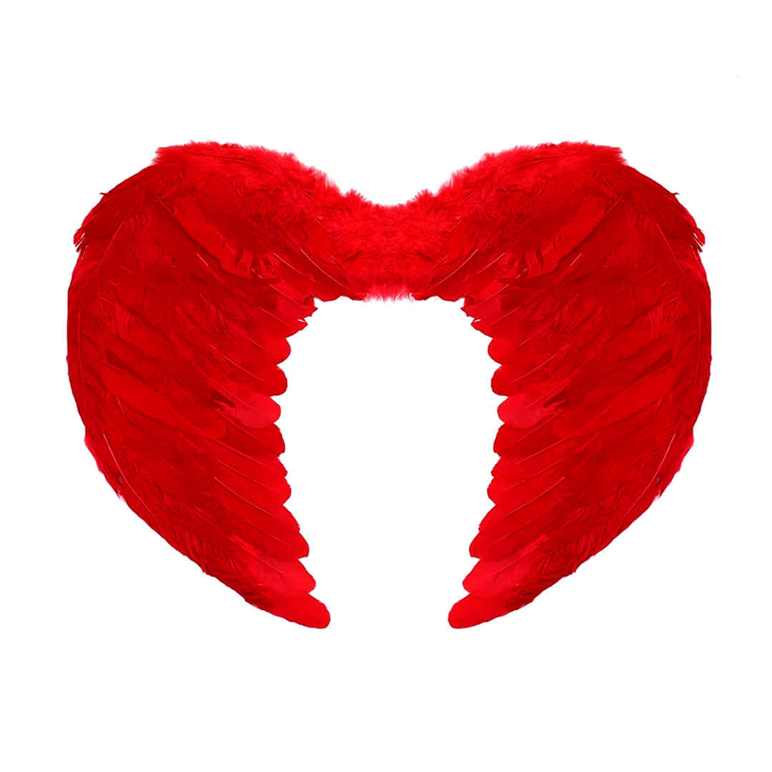 ALAS ANGEL PLUMA ROJO 60X45CM