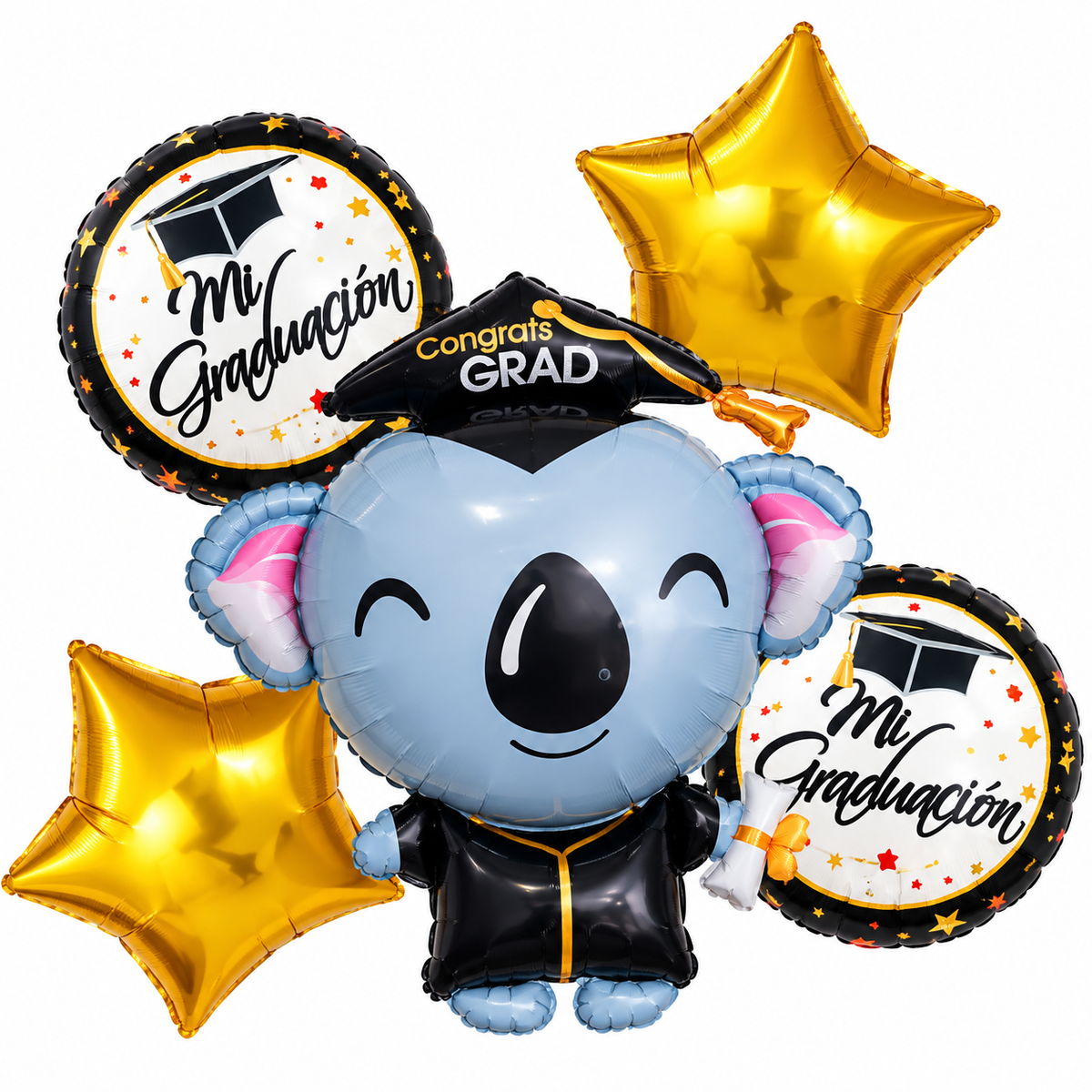 SET 5 GLOBO GRADUACION ANIMALITOS X1U