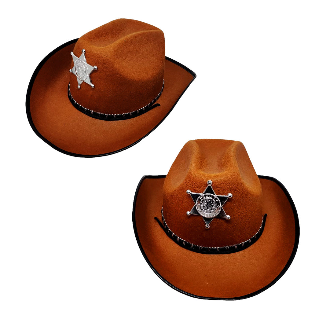 SOMBRERO VAQUERO SHERIF CAFÉ X1U