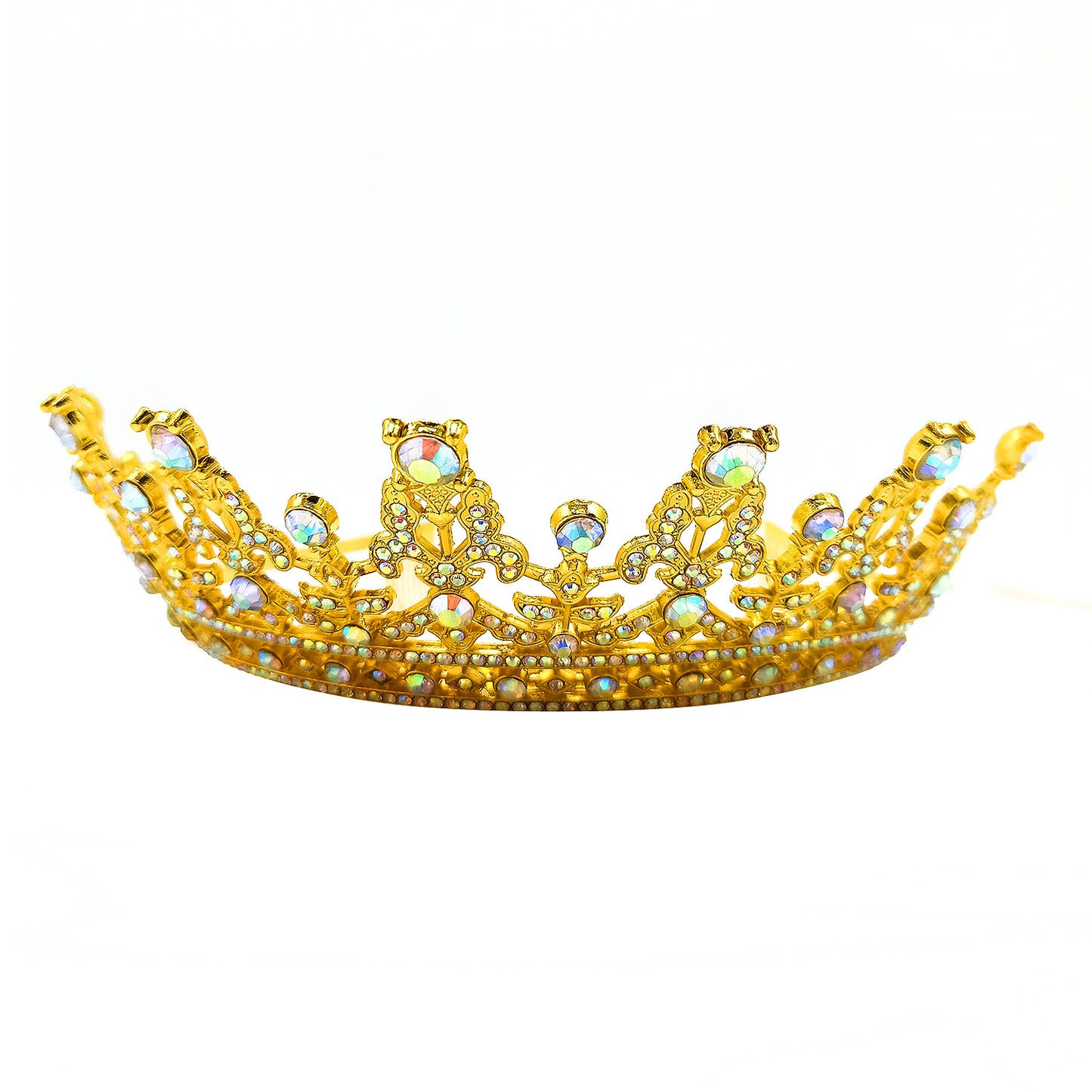 CORONA TIARA METALICA REINA DORADA X1U
