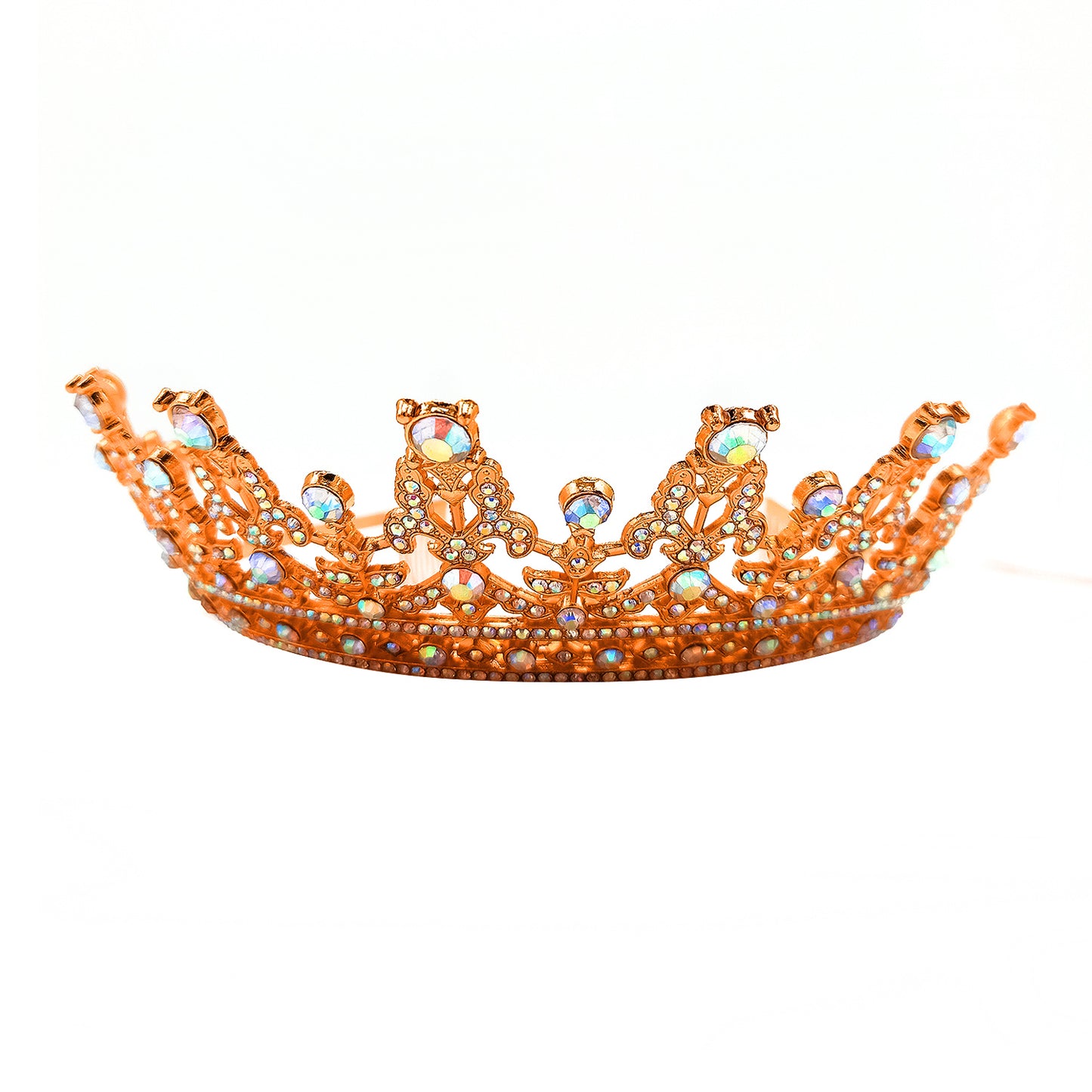 CORONA TIARA METALICA REINA ROSE GOLD X1U
