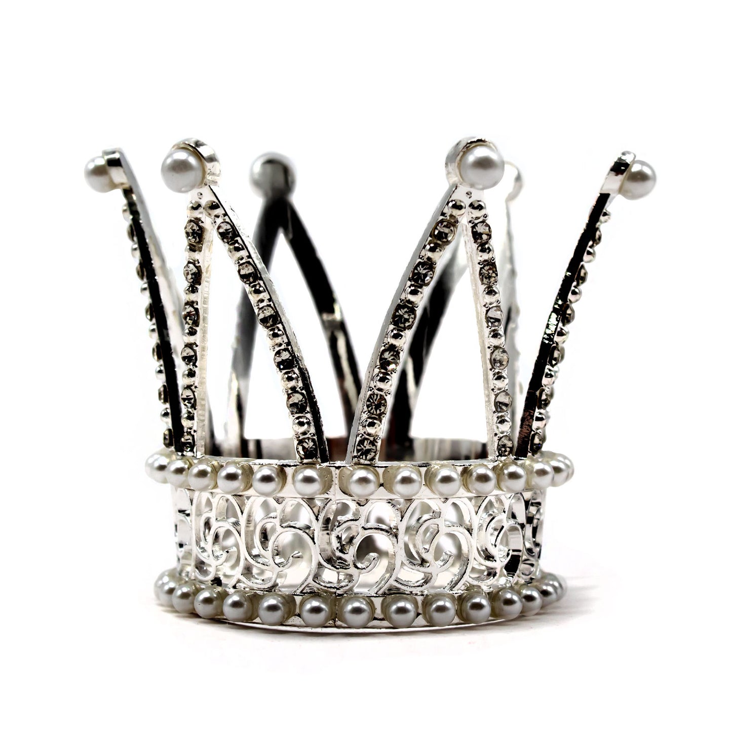 CORONA METALICA BOUQUET 5.6CM PLATEADO X1U