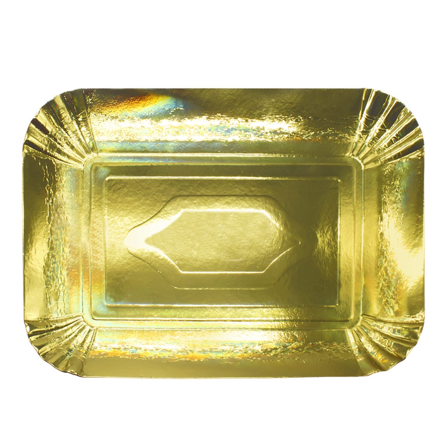 BANDEJA CARTON RECTANGULAR 30X40CM DORADO X1 UNIDADES