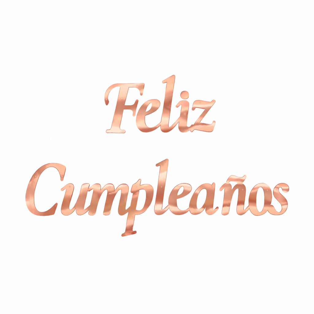 GUIRNALDA FELIZ CUMPLEAÑOS CURISVO ROSEGOLD X1U