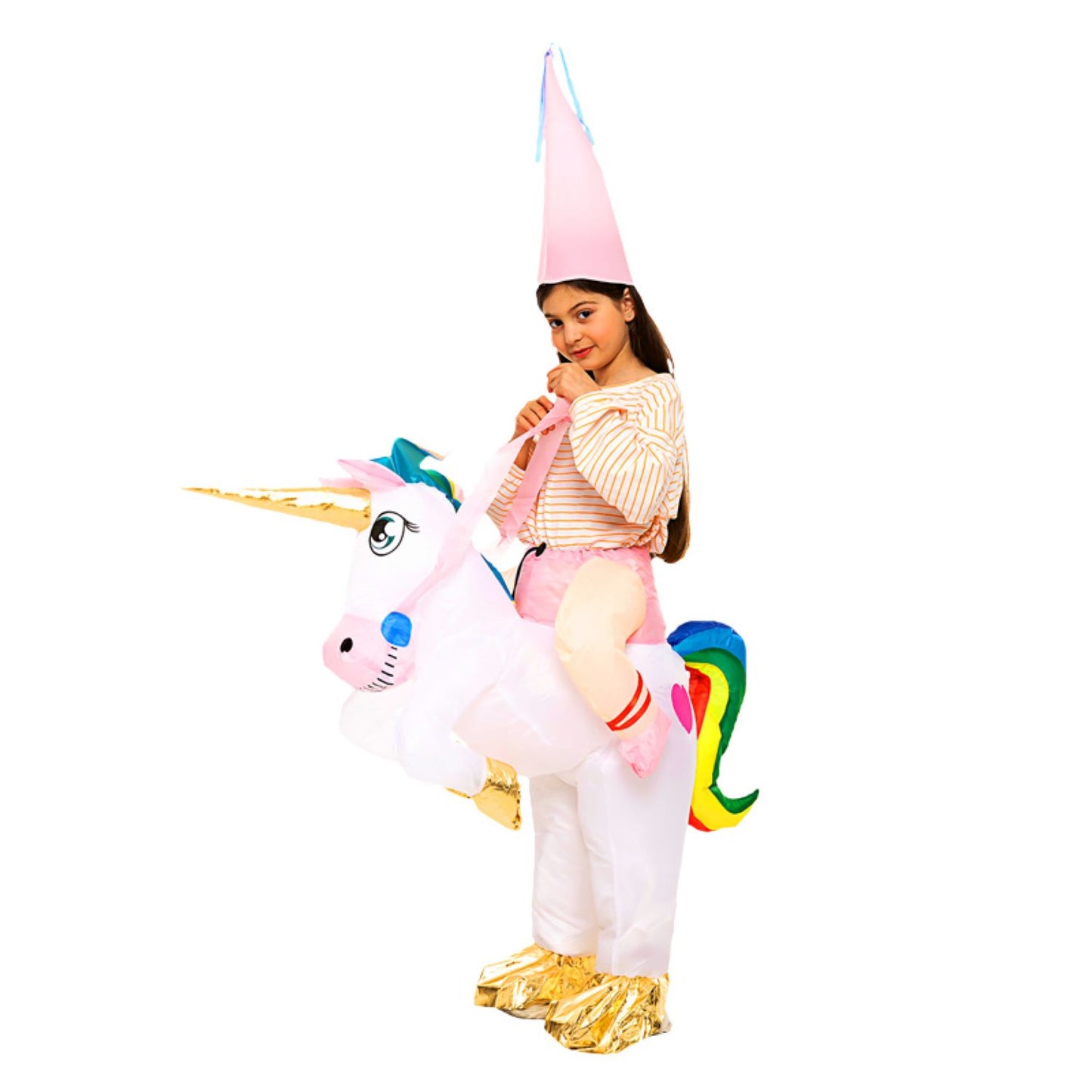 TRAJE INFANTIL INFLABLE RIDE UNICORN 120-150CM X1U
