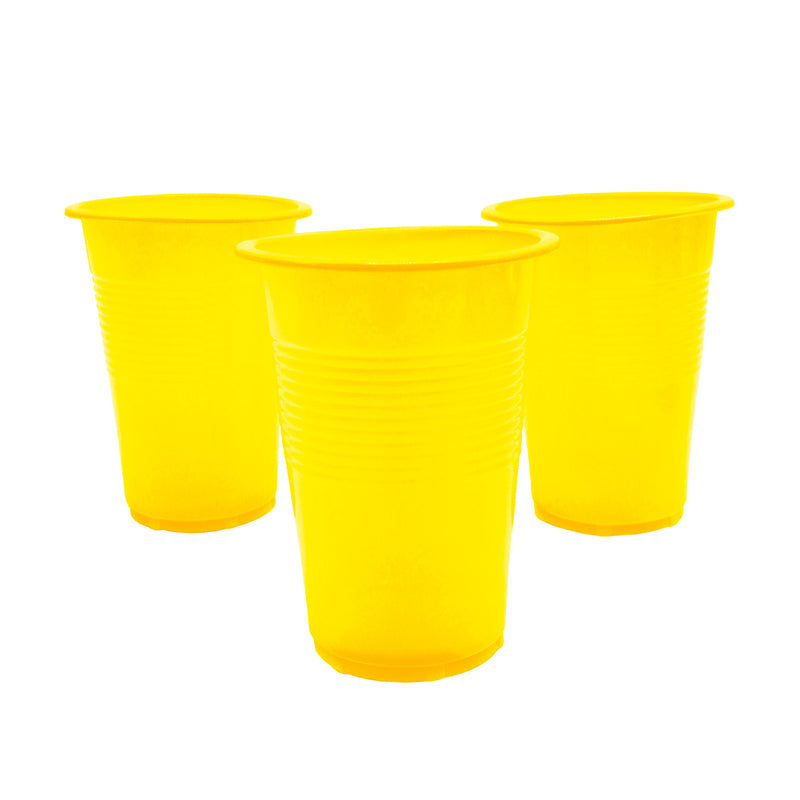VASO PLASTICO BKN 300CC AMARILLO X50U