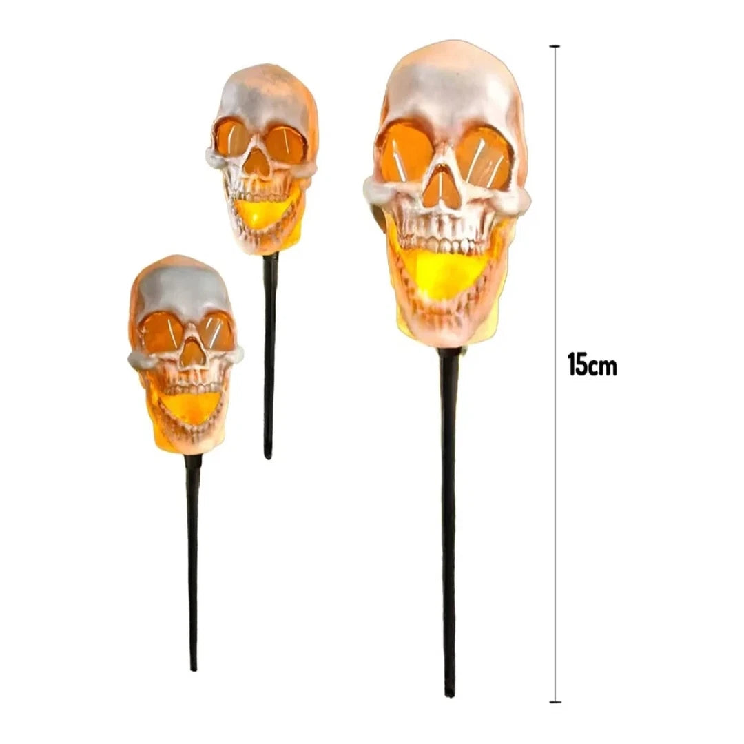 SET 3 ESTACA CALABERA LED 55CM X1UNI