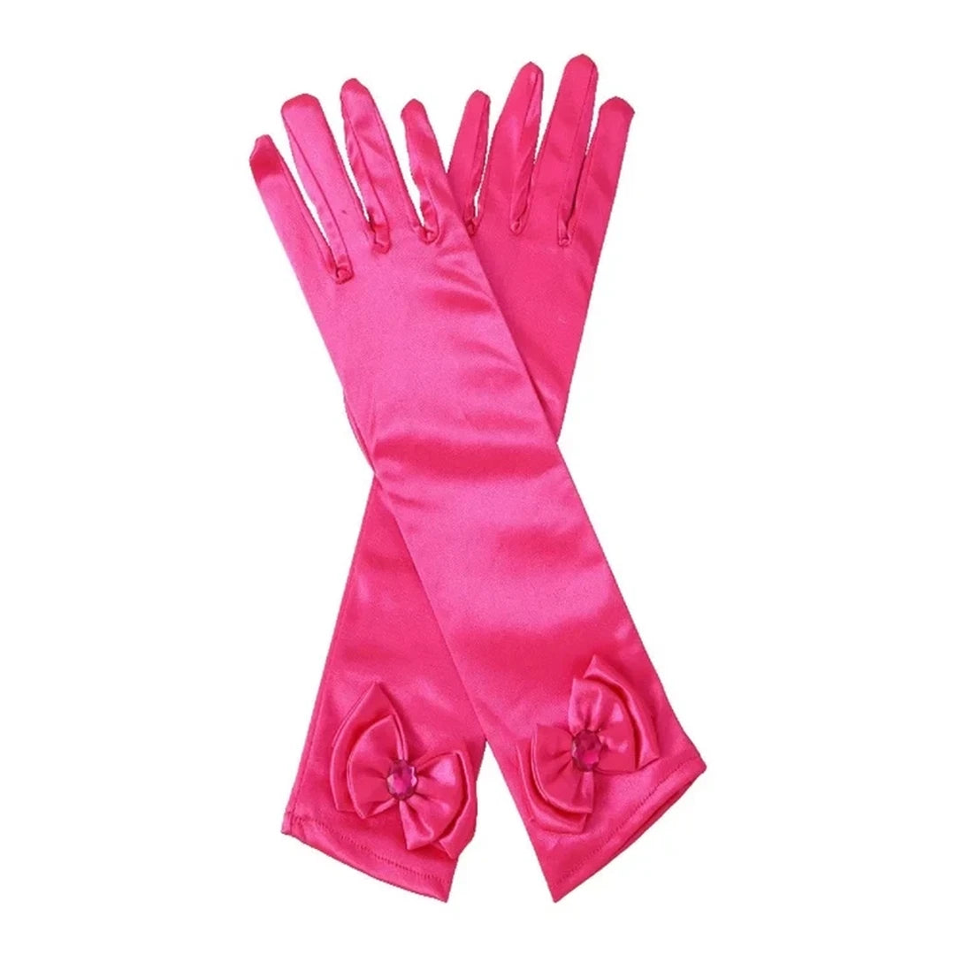 GUANTE LISO ELASTICADO 30CM FUCSIA X1PAR