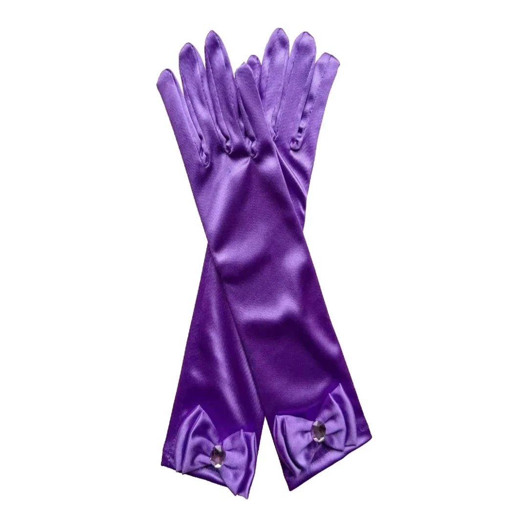 GUANTE LISO ELASTICADO 30CM MORADO X1PAR